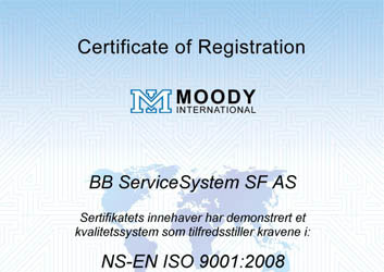 ISO 9001:2008 - BB Servicesystem